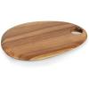PICNIC TIME Pebble Acacia Charcuterie Board 18″ x 15″, Wood Serving Platter for Food Display, Serving Tray for Party, Cutting Board with Cutout Design, Multi-purpose Food Tray, (Natural Acacia)(12″ x 9″)