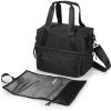 PICNIC TIME Tarana Insulated Lunch Bag made from Recycled Material, Lunch Box with Picnic Set, Upcycled Lunch Cooler Bag, (Aurora Blue)(Carbon Black)
