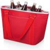 PICNIC TIME Topanga Tote Cooler Bag, Versatile Insulated Cooler Bag with 24-Can Capacity, Soft Insulated Tote with Water-Resistant Interior Liner, Long Straps, and Exterior Pocket, (Red)(Red)