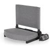 Picnic TIME Gridiron Stadium Seat with Back Support, Folding Bleacher Chairs with Back and Cushion, Thick Padded Stadium Seat and Armrest with Carry Straps, and Bleacher Hook Feature(Grey)
