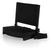 Picnic TIME Gridiron Stadium Seat with Back Support, Folding Bleacher Chairs with Back and Cushion, Thick Padded Stadium Seat and Armrest with Carry Straps, and Bleacher Hook Feature(Black)