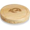 Picnic TIME NFL Brie Cheese Board and Knife Set – Charcuterie Board Set – Wood Cutting Board(Los Angeles Rams)