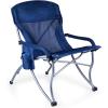 Picnic TIME PT-XL Heavy Duty Camping Chair, XL Beach Chair, 400 lb Capacity Camp Chair(Navy Blue)