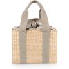 Picnic TIME Parisian Picnic Basket, Insulated Seagrass Picnic Basket, Waterproof, Stylish, Perfect for Picnics, Beach, Office Lunches, Dinner Parties, and Gifts (Beige with Navy Blue Accents)(Sage Green)
