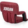 Picnic TIME Personalized Ventura Stadium Seat with Back Support, Custom Bleacher Seat, Reclining Beach Floor Chair(Burgundy)