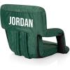Picnic TIME Personalized Ventura Stadium Seat with Back Support, Custom Bleacher Seat, Reclining Beach Floor Chair(Hunter Green)