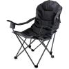 Picnic TIME Reclining Camp Chair, Beach Chair for Adults, Sports Chair with Carry Bag(Black)