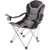 Picnic TIME Reclining Camp Chair, Beach Chair for Adults, Sports Chair with Carry Bag(Black/Gray)
