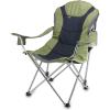 Picnic TIME Reclining Camp Chair, Beach Chair for Adults, Sports Chair with Carry Bag(Sage/Grey)