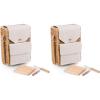 Picnic Time Corsica Wine and Cheese Picnic Basket Tote, Luxury 2 Bottle Insulated Picnic Set with Cutting Board, Cheese Knife & Corkscrew, Romantic Picnic Kit for Couples, Wedding & Anniversary Gift(9.75 x 6.5 x 13.75 (Pack of 2))