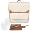 Picnic Time Corsica Wine and Cheese Picnic Basket Tote, Luxury 2 Bottle Insulated Picnic Set with Cutting Board, Cheese Knife & Corkscrew, Romantic Picnic Kit for Couples, Wedding & Anniversary Gift(13.8 x 5.5 x 13.5)