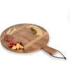 TOSCANA – a Picnic Time brand – Ravi Round Charcuterie Board, Wood Serving Platter, Cheese Board, (Mango Wood)(22.5 x 18)
