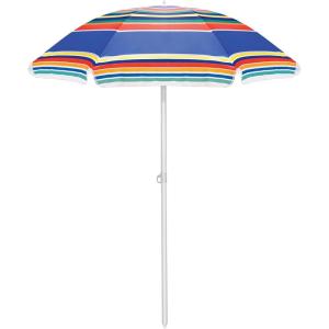 ONIVA – a Picnic Time brand 5 Ft. Portable Beach Umbrella, Lightweight Sun Shade Umbrella with Adjustable Tilt and UV Sun Protection