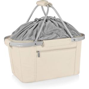 ONIVA – a Picnic Time brand Metro Shopping Basket – Insulated Picnic Basket – Collapsible Market Basket – Utility Tote Cooler Bag(Sand)