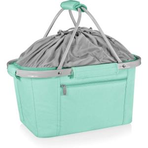 ONIVA – a Picnic Time brand Metro Shopping Basket – Insulated Picnic Basket – Collapsible Market Basket – Utility Tote Cooler Bag(Teal)