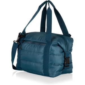 ONIVA All-Day Quilted Washable Insulated Cooler Bag, Soft Cooler Bag, Picnic Cooler, (Shale Brown)(Beryl Blue)