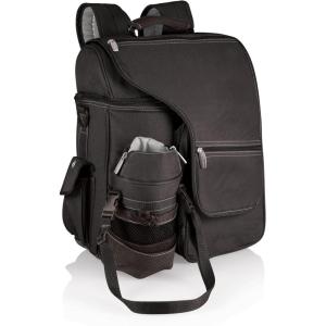 ONIVA Picnic Time Turismo Backpack Cooler With Water Bottle Carrier, Soft Cooler Travel Bag (Black)(Black)