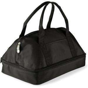 PICNIC TIME Double Decker Casserole Tote, 2-Layer Potluck Casserole Carrier, Insulated Thermal Food Carrier, Insulated Casserole Carrier, (Black)(Black)