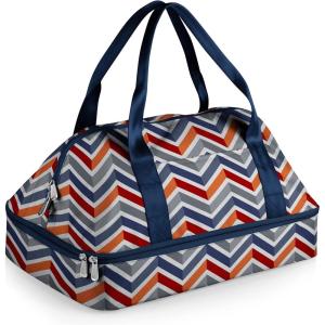 PICNIC TIME Double Decker Casserole Tote, 2-Layer Potluck Casserole Carrier, Insulated Thermal Food Carrier, Insulated Casserole Carrier, (Black)(Vibe Collection)
