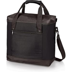 PICNIC TIME Montero Tote Cooler Bag, Versatile Insulated Cooler Bag with 20-Can Capacity, Soft Insulated Tote with Water-Resistant Interior Liner, Zipper Pockets, Converts to Backpack Straps, (Black)
