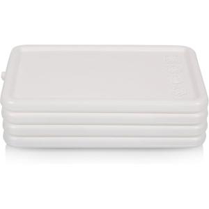 Picnic TIME 4 Pack Reusable Ice Packs, Ice Packs for Lunch Boxes and Coolers, Long Lasting Feezer Packs (White)