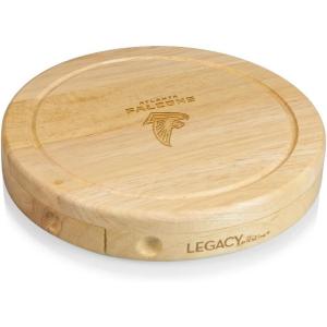 Picnic TIME NFL Brie Cheese Board and Knife Set – Charcuterie Board Set – Wood Cutting Board(Atlanta Falcons)