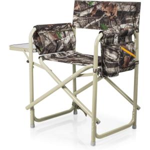 Picnic TIME Outdoor Directors Chair with Side Table, Beach Chair for Adults, Camping Chair with Table(Camouflage)