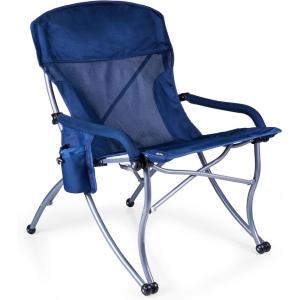 Picnic TIME PT-XL Heavy Duty Camping Chair, XL Beach Chair, 400 lb Capacity Camp Chair(Navy Blue)