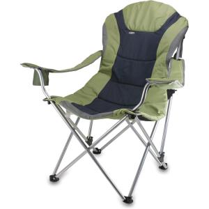 Picnic TIME Reclining Camp Chair, Beach Chair for Adults, Sports Chair with Carry Bag(Sage/Grey)