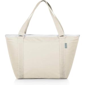 Picnic TIME Topanga Tote Cooler Bag, Versatile Insulated Cooler Bag with 24-Can Capacity, Soft Insulated Tote with Water-Resistant Interior Liner, Long Straps, and Exterior Pocket, (Teal)(Sand)