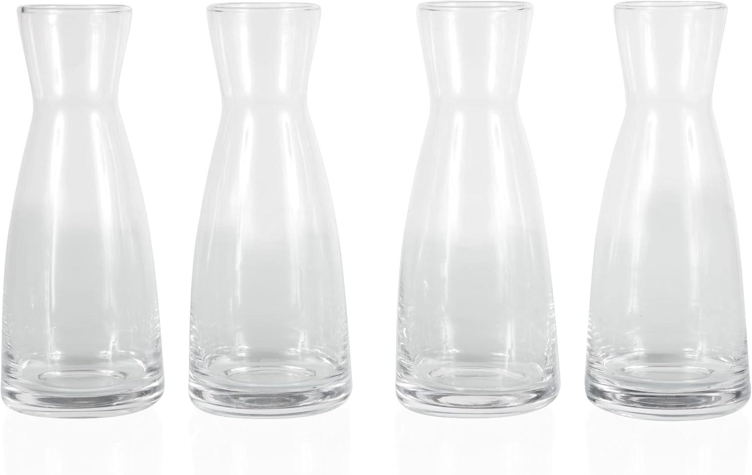imageLEGACY a Picnic Time brand Cava Serving Tray and 4 Glass Carafes Mimosa Bar Kit Wine Flight Tasting Set Acacia Wood