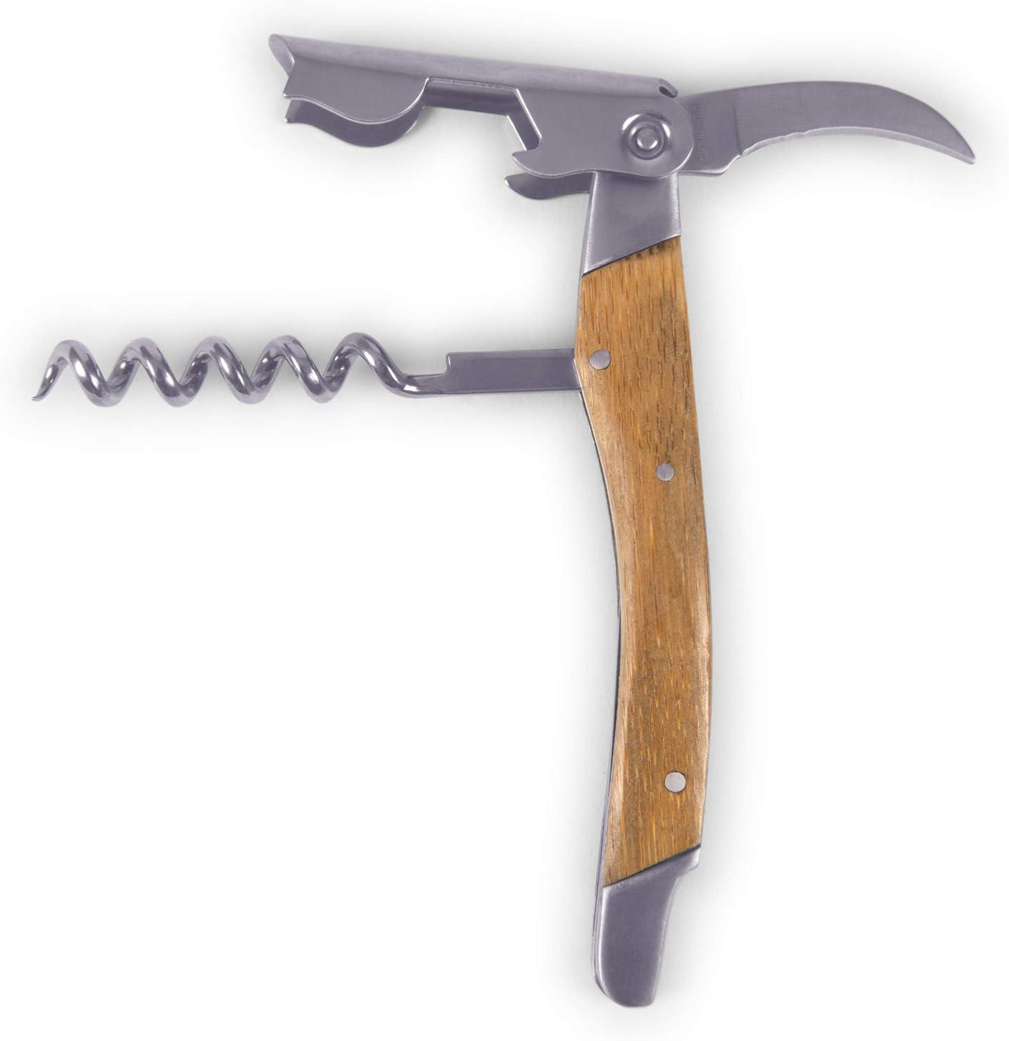 imageLEGACY a Picnic Time brand Elan Deluxe Corkscrew In Bamboo Box Stainless Steel WaiterStyle Corkscrew Opener Kit Wooden Gift Box BambooBamboo
