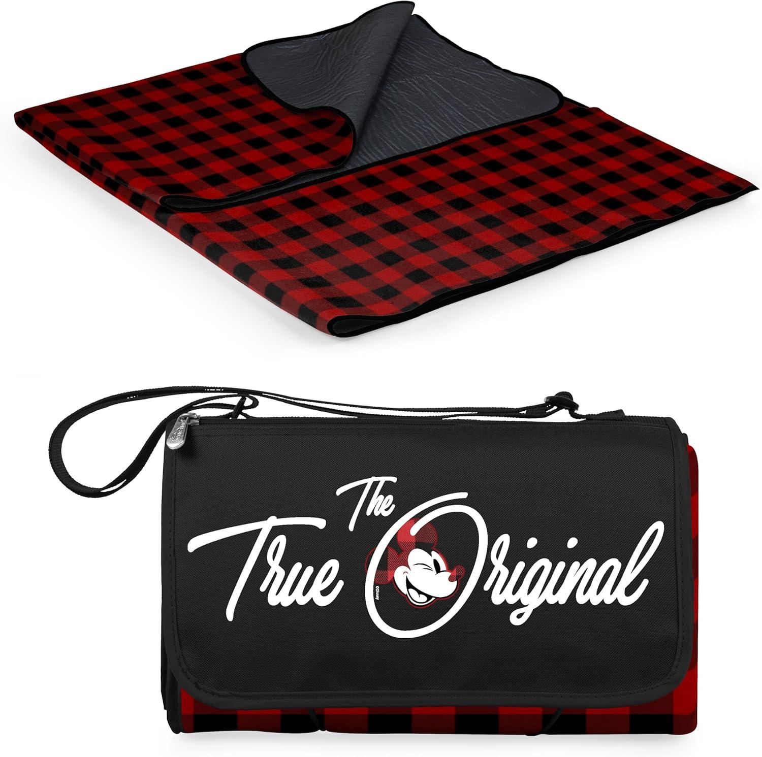 imageMickey Mouse Blanket Tote Outdoor Picnic Blanket Red ampamp Black Buffalo Plaid Pattern