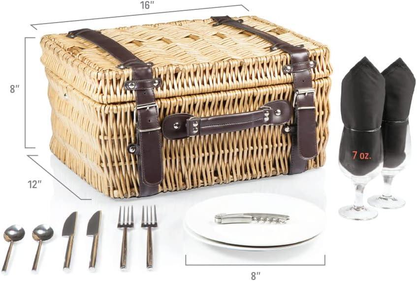 imageNCAA Alabama Crimson Tide Champion Picnic Basket with Deluxe Service for Two Black