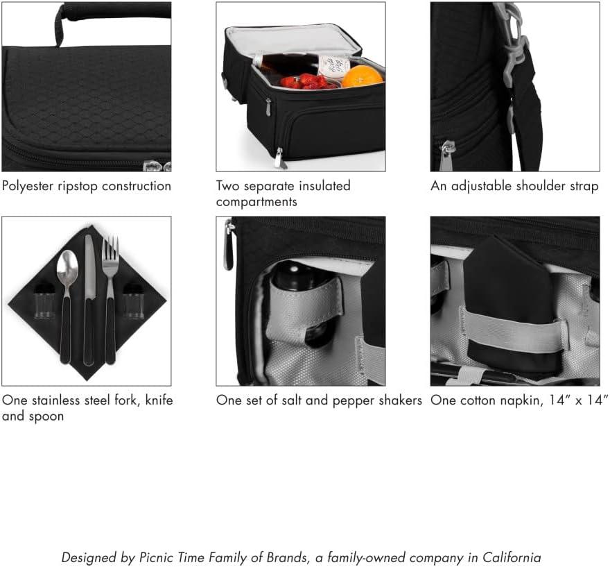 imageNHL Columbus Blue Jackets Pranzo Lunch Bag Insulated Lunch Box with Picnic Set Lunch Cooler Bag