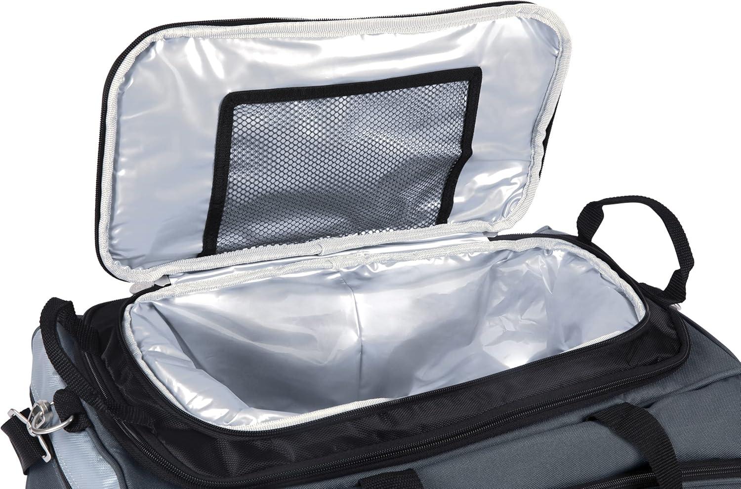 imageONIVA a Picnic Time brand Buccaneer Portable Charcoal Grill ampamp Cooler Tote Black with Gray AccentsOne Size