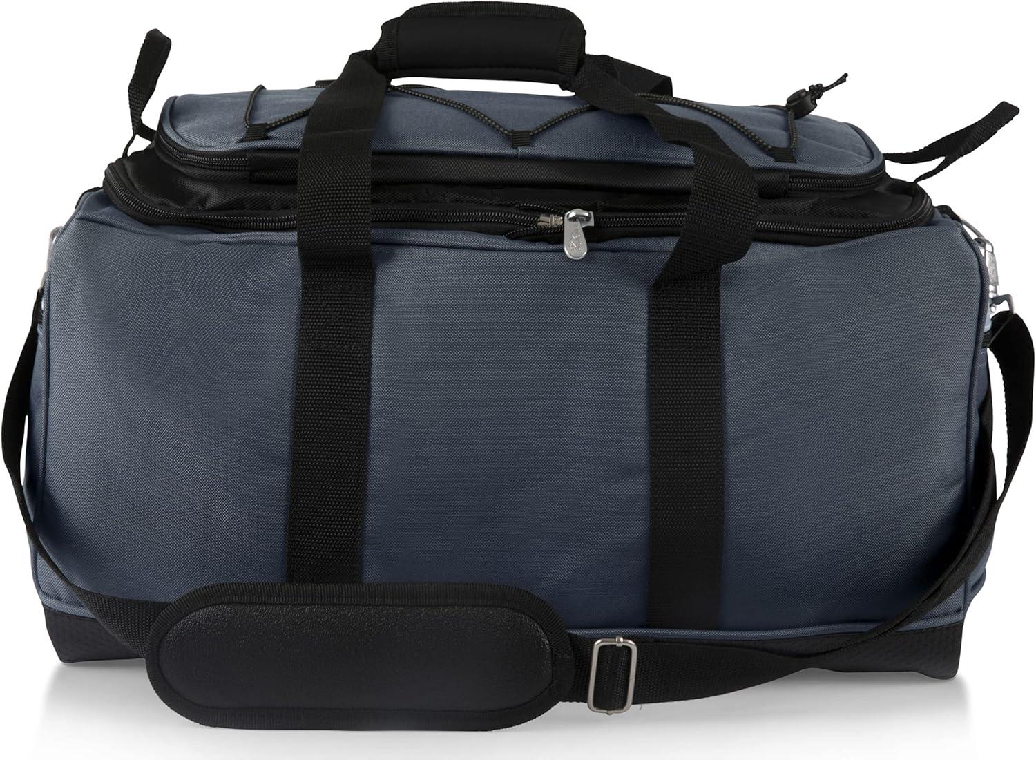 imageONIVA a Picnic Time brand Buccaneer Portable Charcoal Grill ampamp Cooler Tote Black with Gray AccentsOne Size