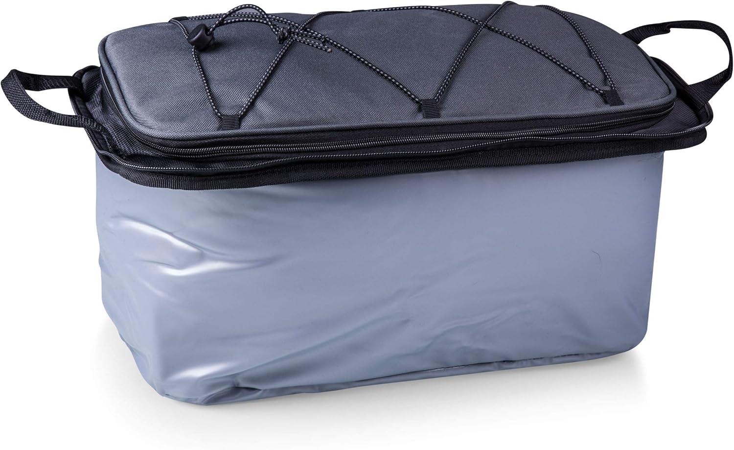imageONIVA a Picnic Time brand Buccaneer Portable Charcoal Grill ampamp Cooler Tote Black with Gray AccentsOne Size