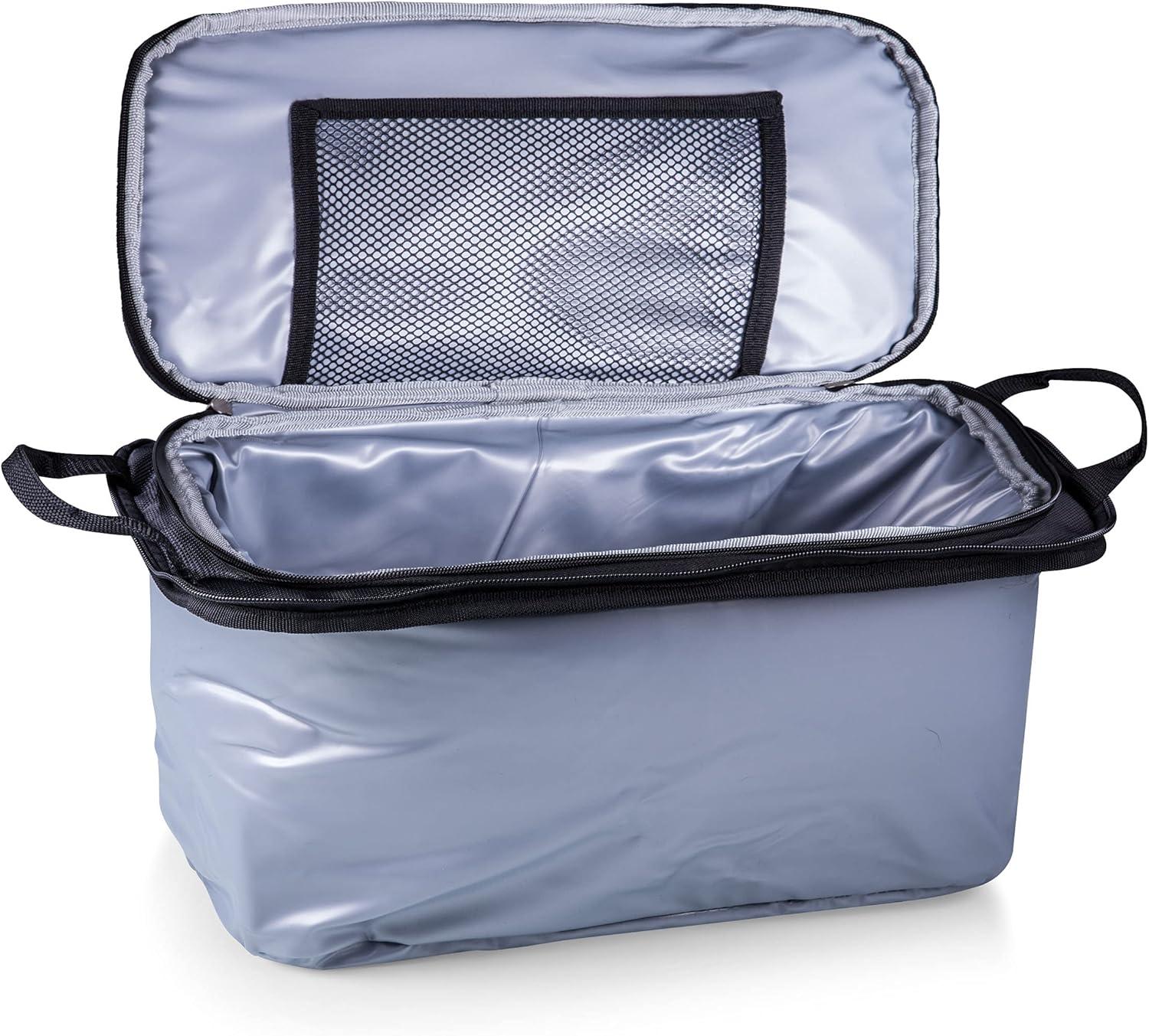 imageONIVA a Picnic Time brand Buccaneer Portable Charcoal Grill ampamp Cooler Tote Black with Gray AccentsOne Size