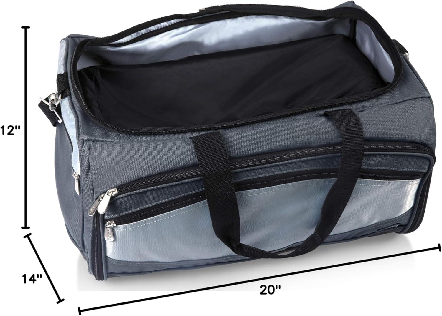 imageONIVA a Picnic Time brand Buccaneer Portable Charcoal Grill ampamp Cooler Tote Black with Gray AccentsOne Size