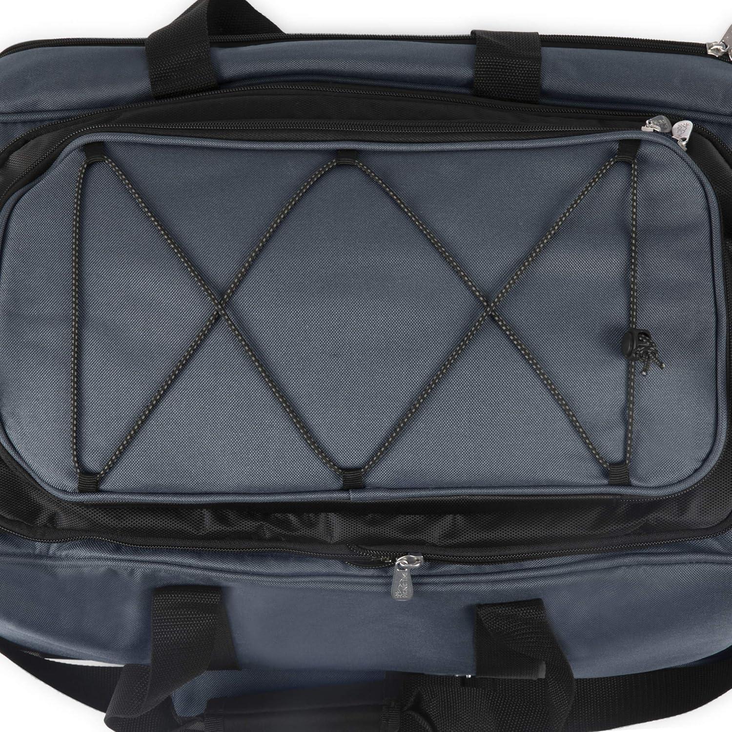 imageONIVA a Picnic Time brand Buccaneer Portable Charcoal Grill ampamp Cooler Tote Black with Gray AccentsOne Size