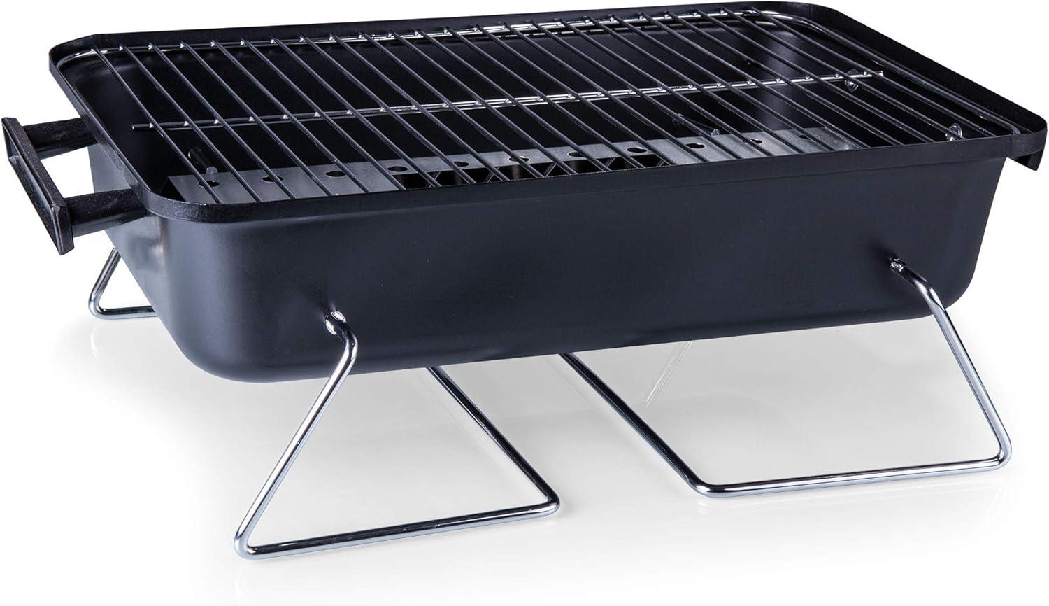 imageONIVA a Picnic Time brand Buccaneer Portable Charcoal Grill ampamp Cooler Tote Black with Gray AccentsOne Size
