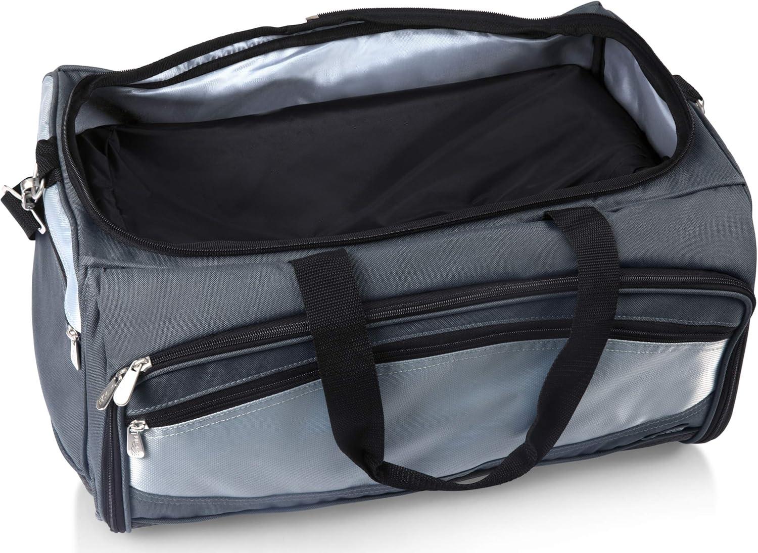 imageONIVA a Picnic Time brand Buccaneer Portable Charcoal Grill ampamp Cooler Tote Black with Gray AccentsOne Size