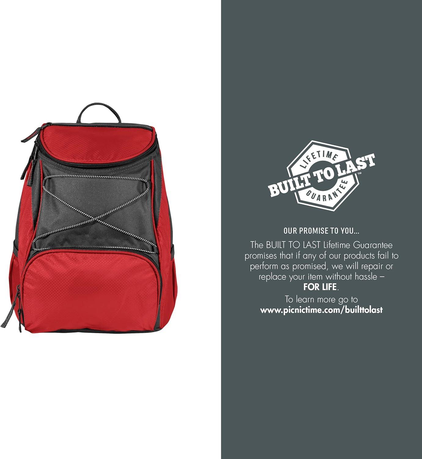 imagePICNIC TIME Disney Pixar The Incredibles Mr Incredible PTX Backpack Cooler Soft Cooler Backpack Insulated Lunch Bag Red with Gray Accents Red With Gray Accents 11 x 7 x 135