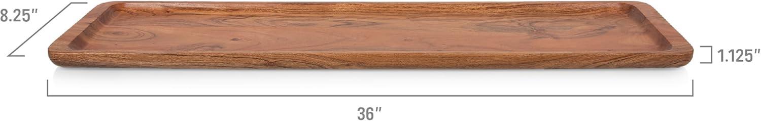 imagePICNIC TIME Canap Appetizer Serving Tray Long Rectangular Charcuterie Board Acacia Wood Cheese Board Grazing Board Acacia Wood