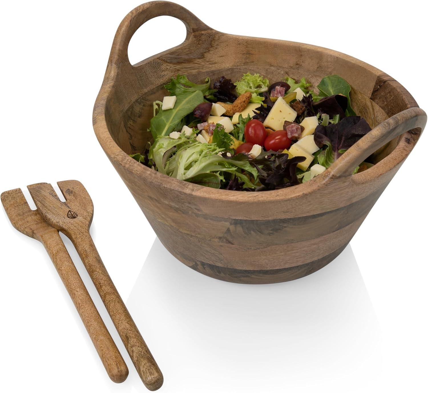 imagePICNIC TIME Ciotola Serving Bowl Salad Bowl Wooden Mixing Bowl Mango Wood