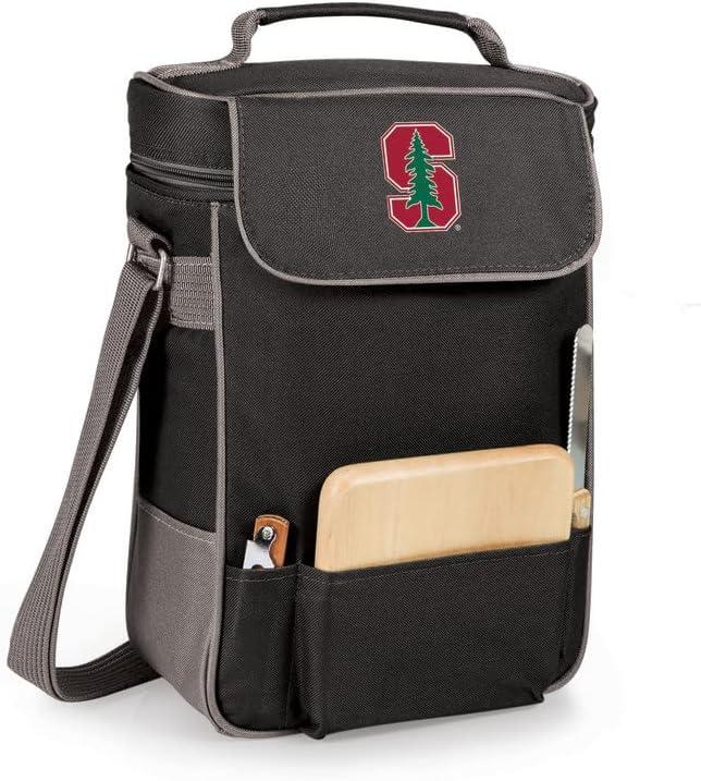 imagePICNIC TIME NCAA Duet Insulated Wine and Cheese ToteBlack with Gray Accents