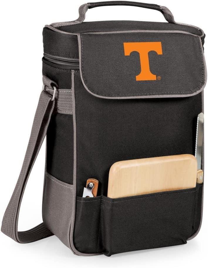 imagePICNIC TIME NCAA Duet Insulated Wine and Cheese ToteBlack with Gray Accents