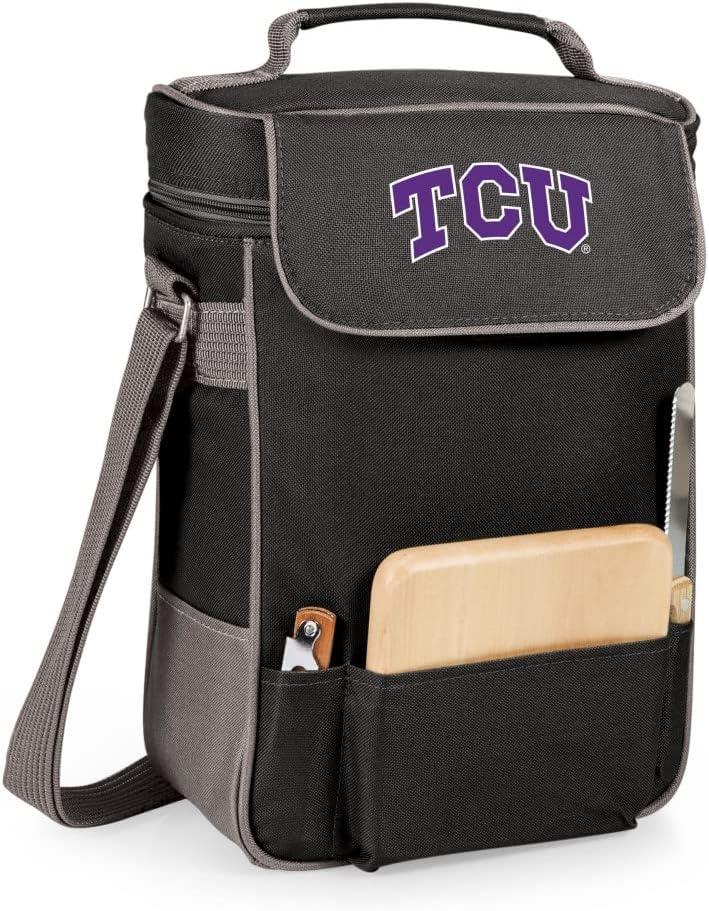 imagePICNIC TIME NCAA Duet Insulated Wine and Cheese ToteBlack with Gray Accents