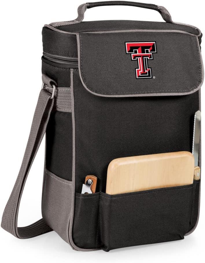 imagePICNIC TIME NCAA Duet Insulated Wine and Cheese ToteBlack with Gray Accents